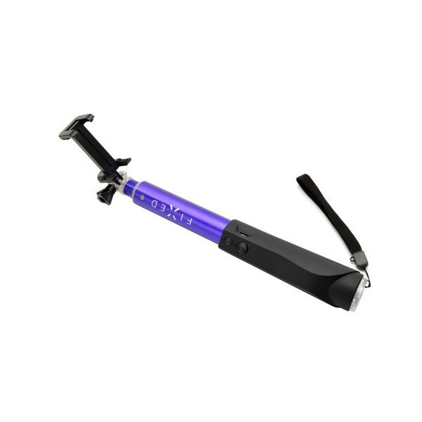 Selfie stick FIXED z przyciskiem bluetooth, niebieski-image-2