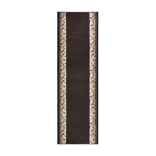 Dywan Basic Elegance, 80x500 cm, ciemnobrązowy