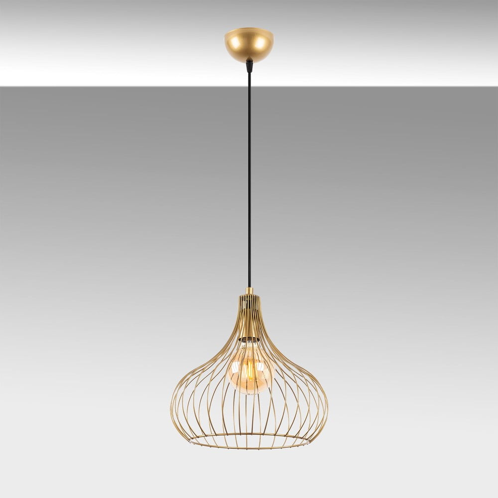 Lampa wisząca z metalowym kloszem ø 22 cm Teldemia – Opviq lights (zdjęcie 5)