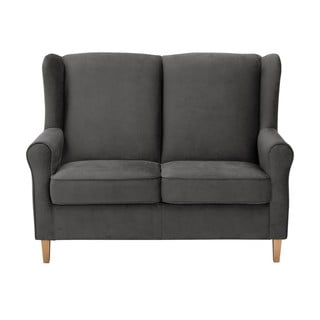 Antracytowa aksamitna sofa Max Winzer Lorris, 139 cm