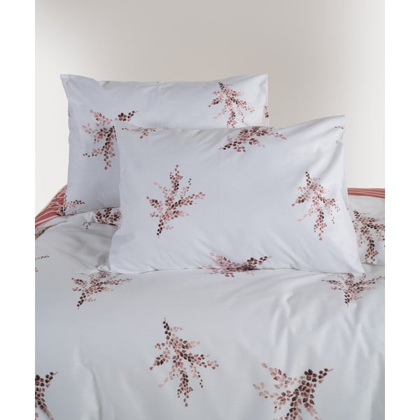 Biało-różowa pościel dwuosobowa z bawełny renforcé 240x220 cm Breeze Floral – Mila Home Luxury-image-4