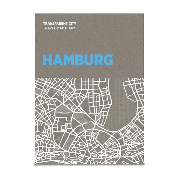 Mapa z kartkami na notatki Palomar Transparent City Hamburg