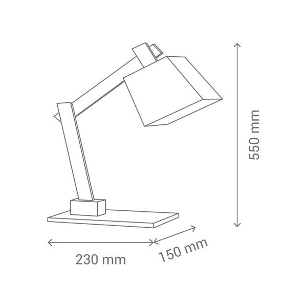 Biała lampa stołowa z drewnianą konstrukcją SULION Erasmo-image-3