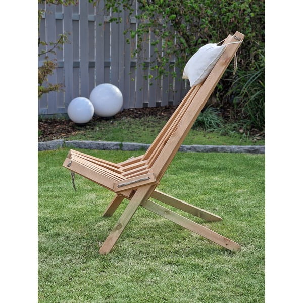 Naturalny drewniany fotel ogrodowy Falun – Garden Pleasure-image-2