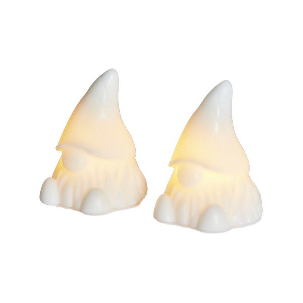 Białe dekoracje świetlne zestaw 2 szt. na baterie Coco – Sirius