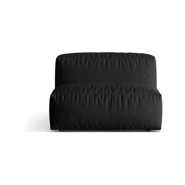 Czarny moduł sofy (moduł środkowy) Martina – Micadoni Home