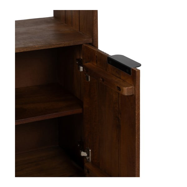 Brązowy regał z litego drewna mango 60x190x30 cm Sagara – Ixia-image-4