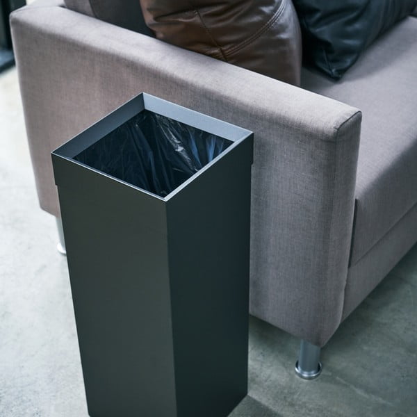 Czarny metalowy kosz na śmieci 27 l Tall – YAMAZAKI-image-4