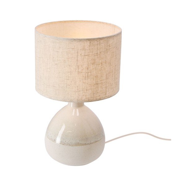 Beżowa lampa stołowa z tekstylnym kloszem (wysokość 41 cm) Ardo – Candellux Lighting-image-1
