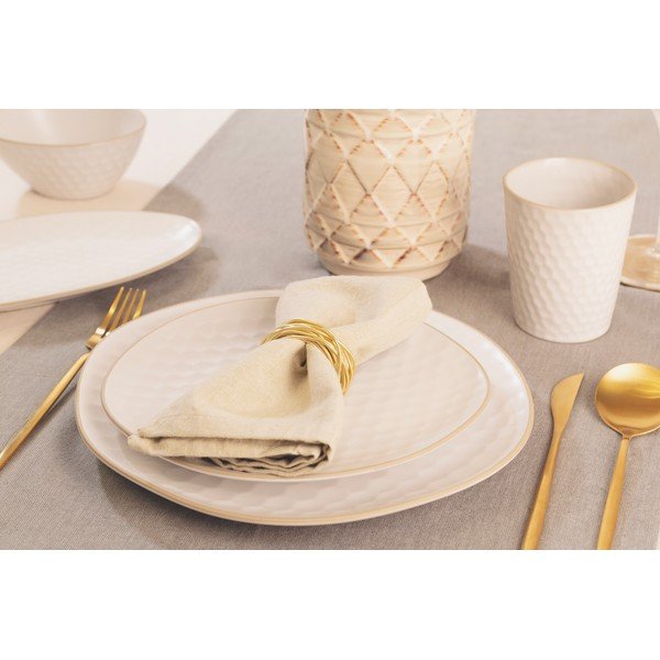 Białe głębokie kamionkowe talerze zestaw 6 szt. Imprints – Villa Altachiara-image-3