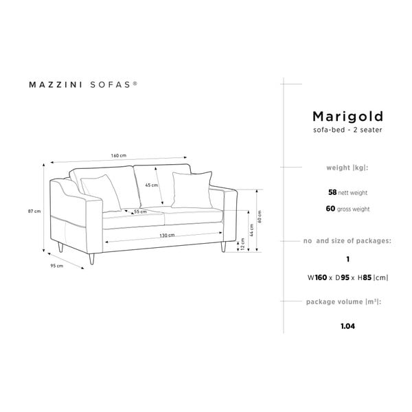 Zielona sofa 2-osobowa Mazzini Sofas Marigold-image-2
