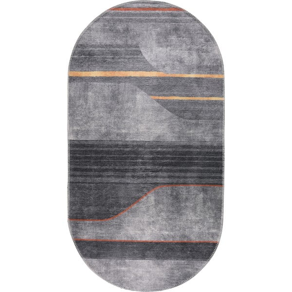 Szary dywan odpowiedni do prania 80x120 cm Oval – Vitaus