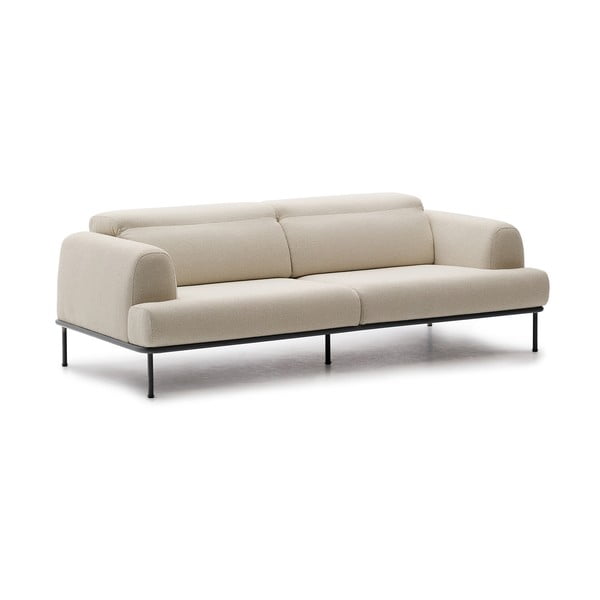Beżowa sofa z tkaniny szenilowej 234 cm Aurum – Kave Home-image-2