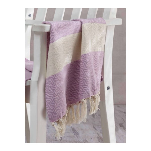 Ręcznik hammam Elmas Lilac, 100x180 cm