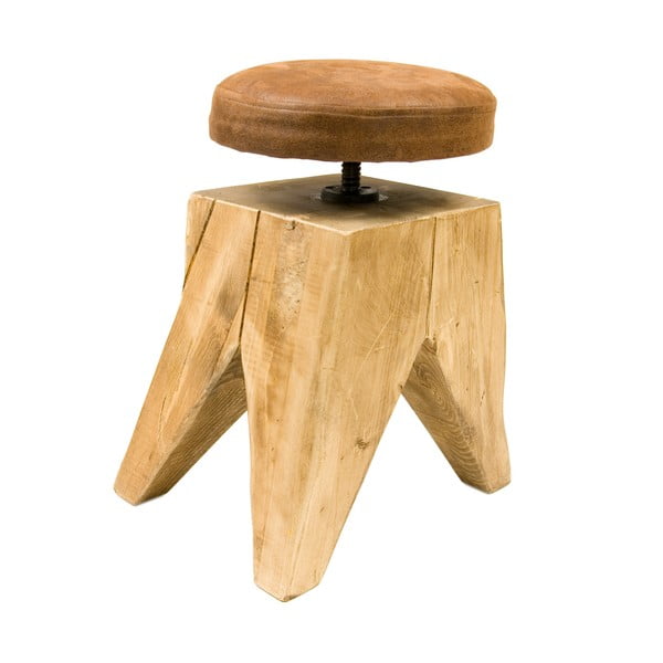 Obrotowy drewniany stołek Swivel