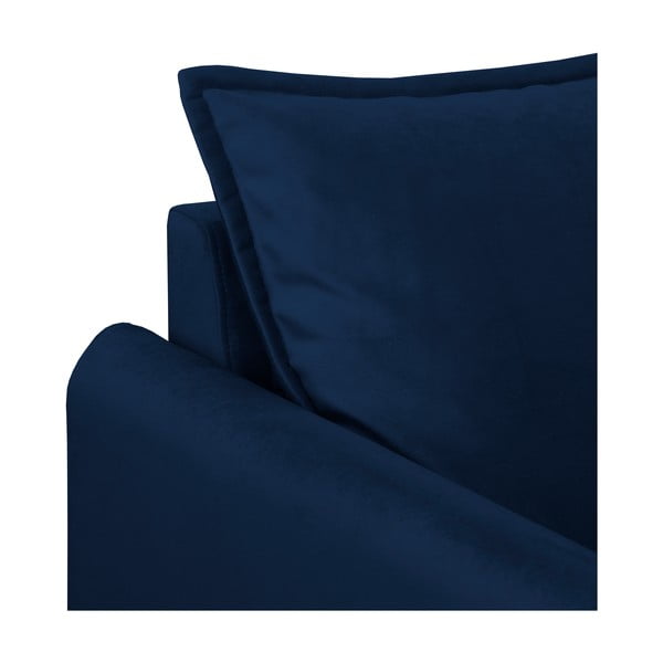 Ciemnoniebieska aksamitna sofa 138 cm Juli – Ropez-image-4