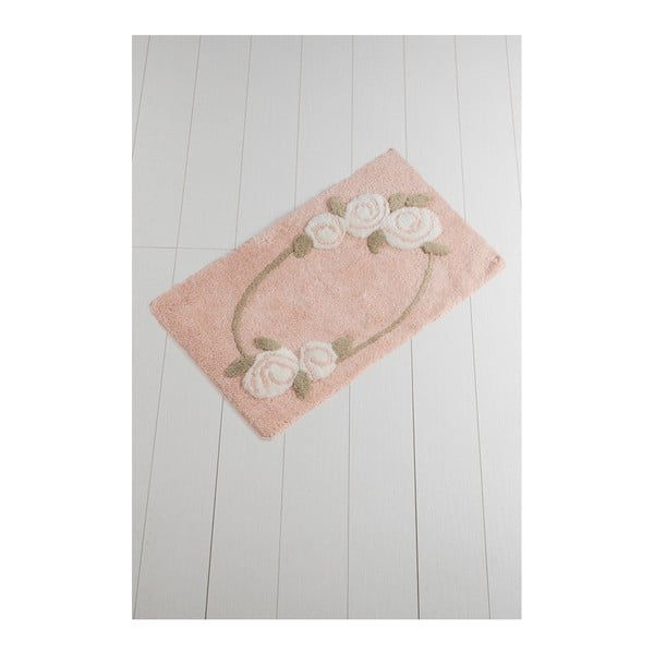 Różowy dywanik łazienkowy Russmo Tento, 100x60 cm