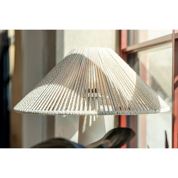 Beżowa lampa stołowa z tekstylnym kloszem (wysokość 50 cm) Favoro – Markslöjd-image-3