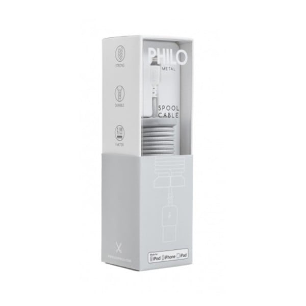 Kabel USB Apple w srebrnej barwie Philo Energy, dł. 1 m