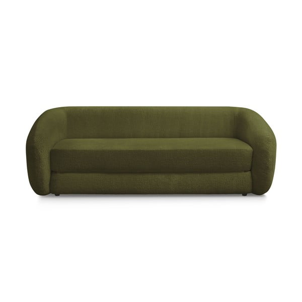 Zielona rozkładana sofa z tkaniny szenilowej 228 cm Neyo – Bobochic Paris