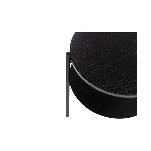 Czarna szafka nocna z blatem w dekorze dębu Tu – noo.ma-image-4