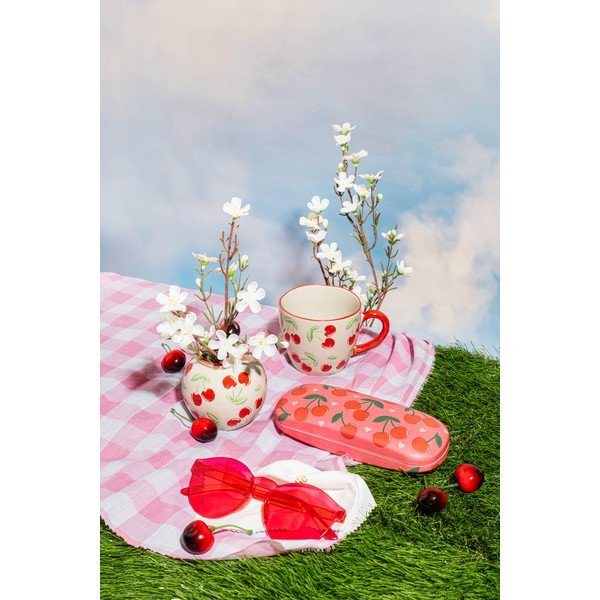Beżowy kubek ceramiczny 250 ml Cherries – Sass & Belle-image-2