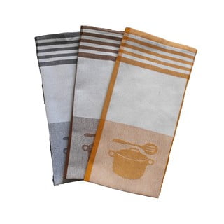 Ścierki bawełniane zestaw 3 szt. 70x50 cm Cook – JAHU collections