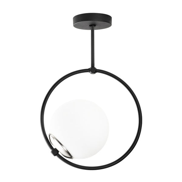 Czarna lampa wisząca ze szklanym kloszem Chandelier – Opviq lights-image-2
