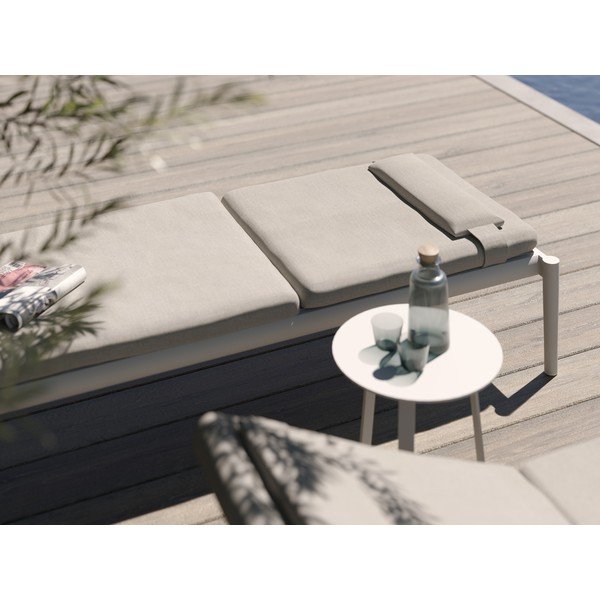 Kremowy metalowy leżak ogrodowy Switch – Diphano-image-1