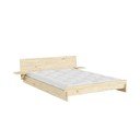Łóżko dwuosobowe z litego drewna sosnowego ze stelażem 180x200 cm w jasnym naturalnym kolorze Latch – Karup