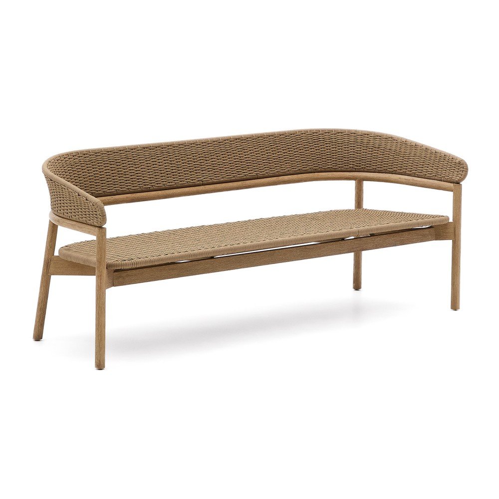 Beżowo-naturalna sofa ogrodowa z litego drewna akacjowego Arinella – Kave Home