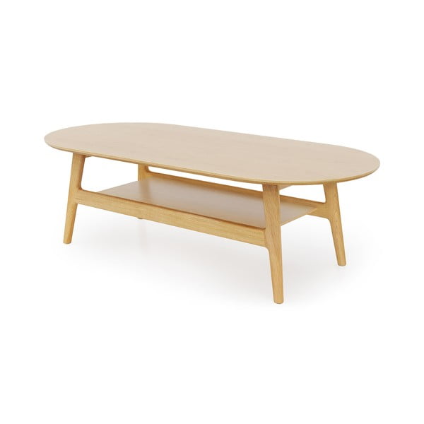 Stolik w dekorze dębu w naturalnym kolorze 60x130 cm Curved – Woodman-image-2