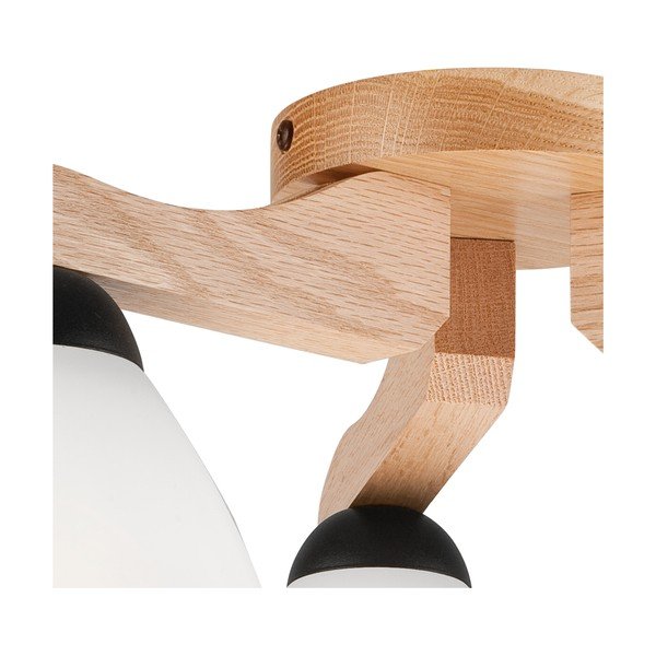 Biała lampa sufitowa ze szklanym kloszem ø 16 cm Andreas – LAMKUR-image-4