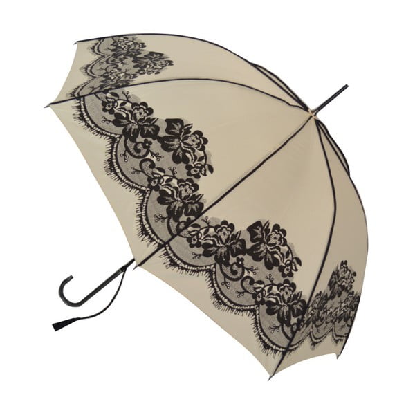 Bezowy parasol Vintage, ⌀ 95 cm