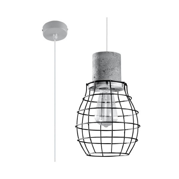Szaro-czarna lampa wisząca Sollux Valerio-image-3