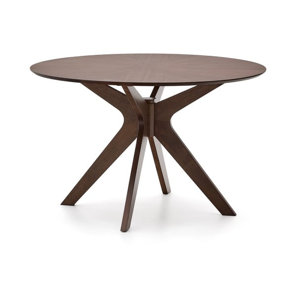 Okrągły stół z blatem w dekorze orzecha ø 120 cm Naanim – Kave Home