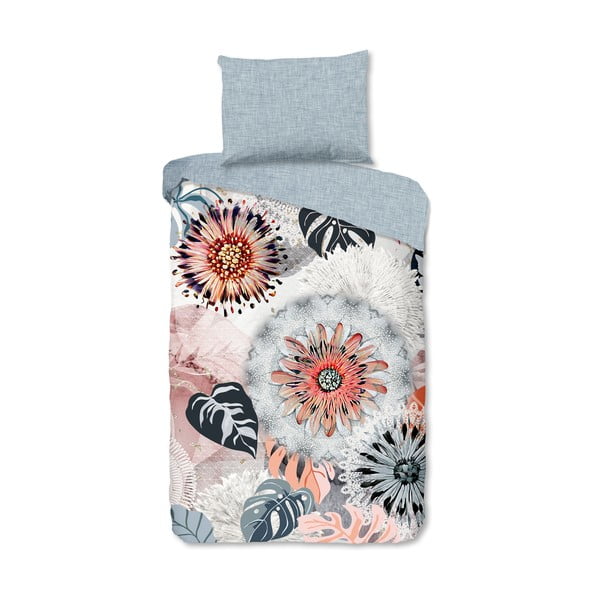 Szara flanelowa pościel jednoosobowa 140x200 cm Ralvira – HIP