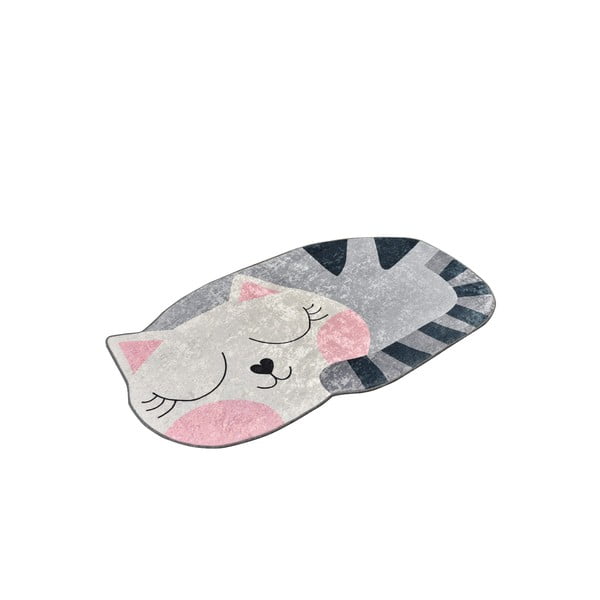 Szary antypoślizgowy dywan dziecięcy Conceptum Hypnose Big Cat, 100x160 cm