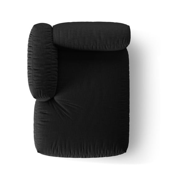 Czarny moduł sofy (lewostronny) Martina – Micadoni Home-image-4