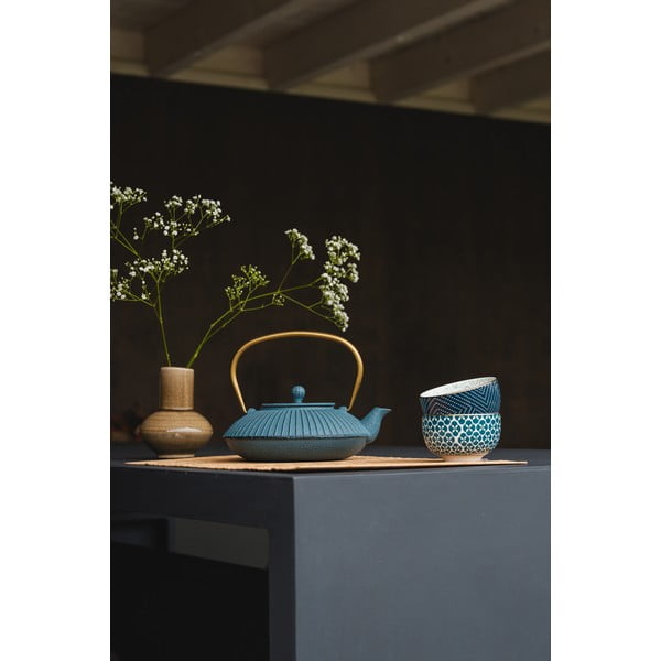 Niebieski żeliwny dzbanek do herbaty 1,1 l Linhai – Bredemeijer-image-3