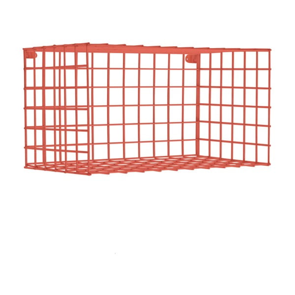 Czerwona metalowa półka ścienna Really Nice Things Horizontal, 30x60 cm