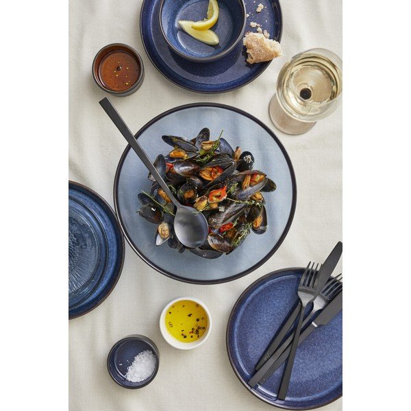 Czarno-niebieska kamionkowa miska 600 ml Gastro Dark Blue/Black – Bitz-image-1