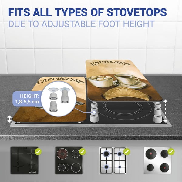 Zestaw 2 szklanych płyt ochronnych na kuchenkę Wenko Coffee-image-3