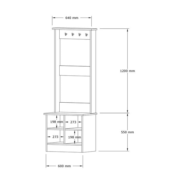 Biały zestaw do przedpokoju Mare – Kalune Design-image-3
