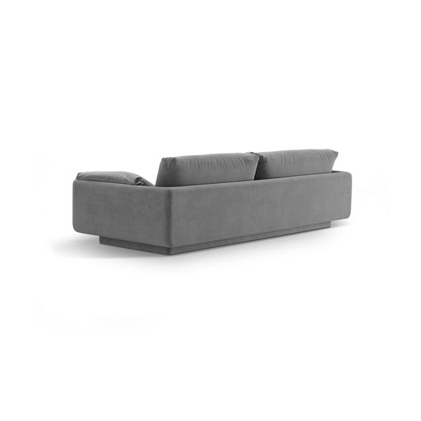 Jasnoszara aksamitna sofa 220 cm Torino – Micadoni -image-3