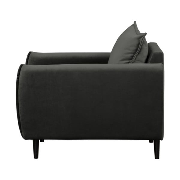 Ciemnoszary aksamitny fotel Juli – Ropez-image-2