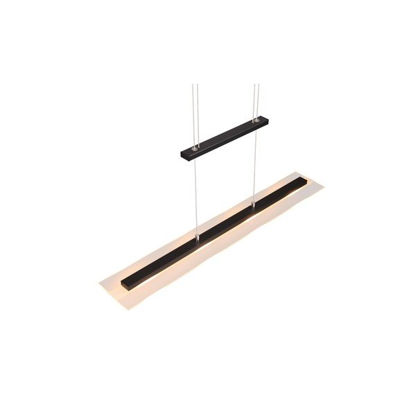 Czarna lampa wisząca LED ze szklanym kloszem Milos – Trio-image-2