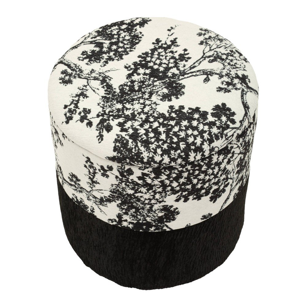 Czarno-biały puf Oriental Style – Mauro Ferretti