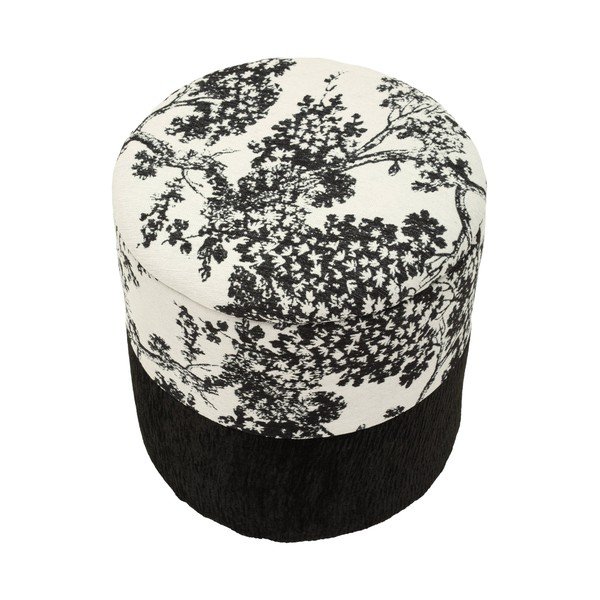 Czarno-biały puf Oriental Style – Mauro Ferretti