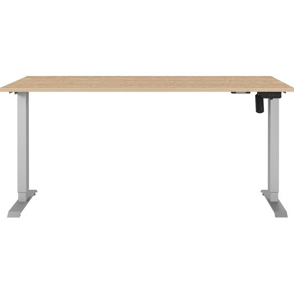 Biurko z regulowaną wysokością z elektryczną regulacją wysokości z blatem w dekorze dębu 80x160 cm Boras – Germania-image-1